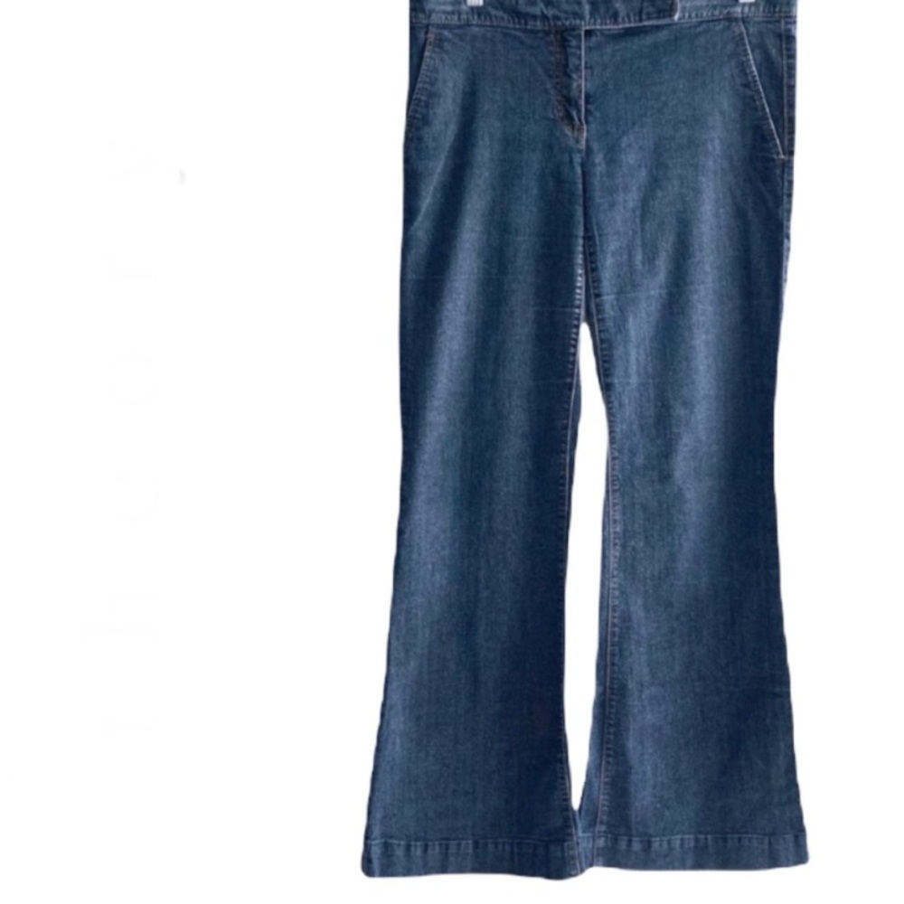 THEORY Tara vintage style retro flare leg blue jeans size 10